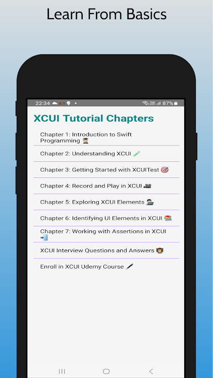 iOS XCUI Test Tutorial - 1.0 - (Android)