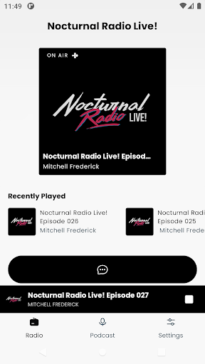 Android application Nocturnal Radio Live! screenshort