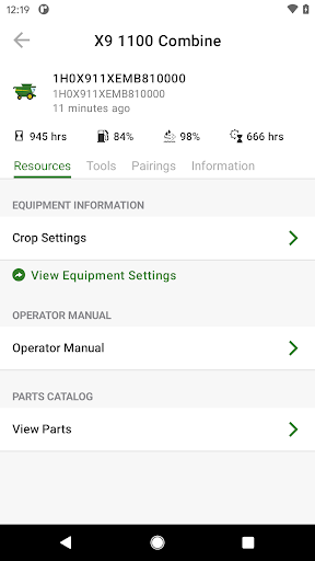 Equipment Mobile Screen 2