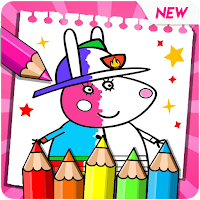 peppo piglet coloring cartoon game book rebecca
