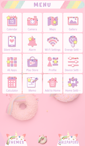 Unicorn Donuts Theme Screen 2