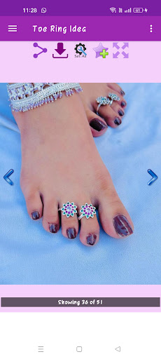 Android application Toe Ring Idea Gallery screenshort