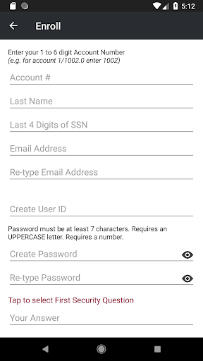 Town of Cheektowaga FCU Screen 3