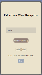 Palindrome Recognizer by Rayna