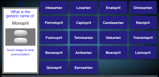 Android application Cardiovascular Drugs Matching screenshort