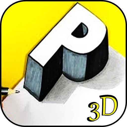 How to draw in pencil in 3D logo