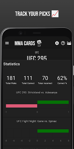 MMA Cards Screen 3