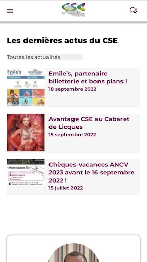 Android application CSE Armatis Nord screenshort