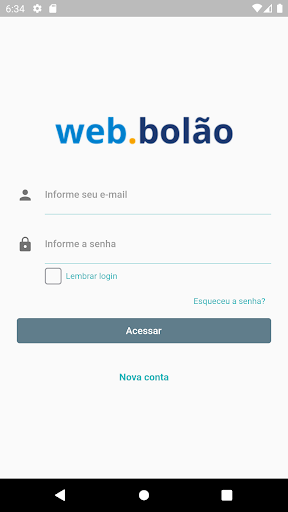 Android application WebBolão screenshort