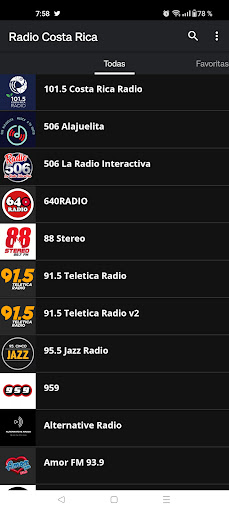 Radio Costa Rica Screen 2