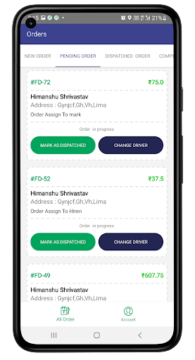 Daily Grocery - Owner App Screen 2
