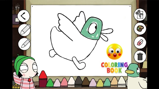 Sarah and Duck : Coloring Book