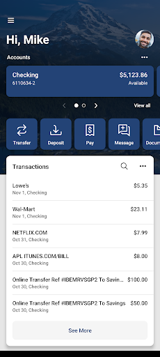 MountainCrest Credit Union Screen 2