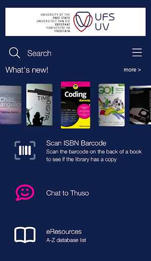 Android application UFS Library Mobile App! screenshort