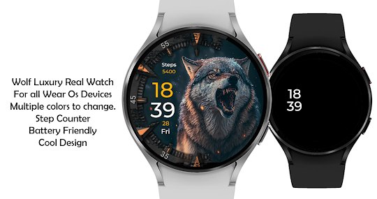 Wolf Luxury Wear Os Watchface