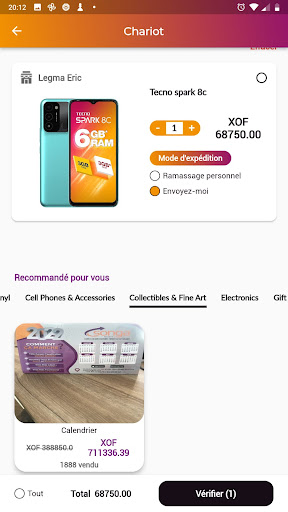 Songa Market Customers Screen 2