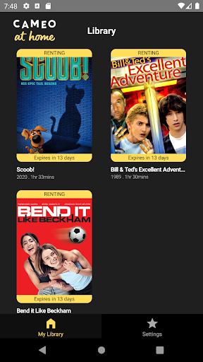 Cameo At Home Screen 2
