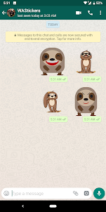 Sloth stickers for WhatsApp