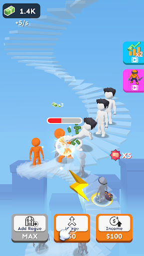 Android application Idle Staircase Strikers screenshort
