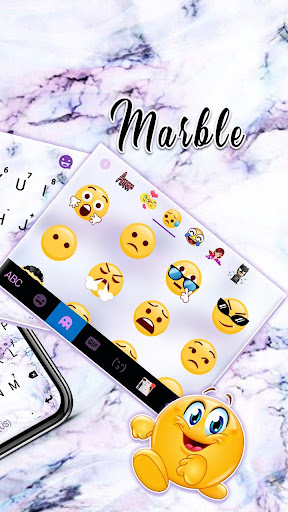 Purple Marble Keyboard Theme Screen 3