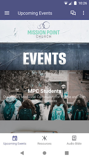 Android application Mission Point Church screenshort