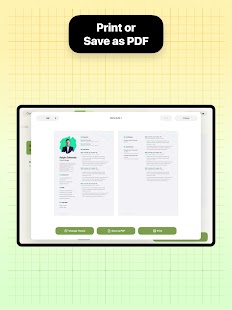 Resume Builder - CV-mallin kuvakaappaus