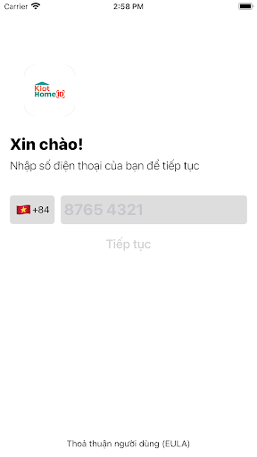 Android application HomeID Kiot screenshort