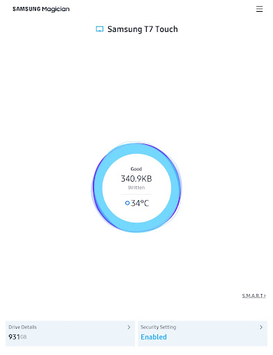 Screenshot of Samsung Magician