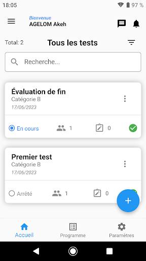 Adage Cours Screen 2