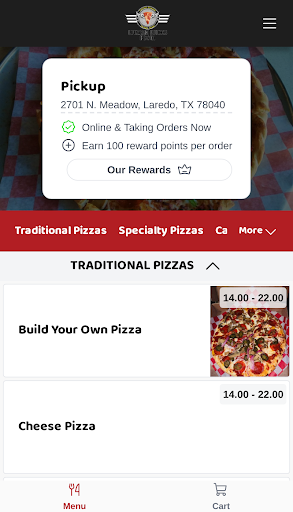 Android application Wizard Wicks Pizza screenshort