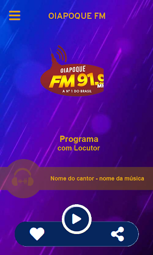 Android application OIAPOQUE FM screenshort