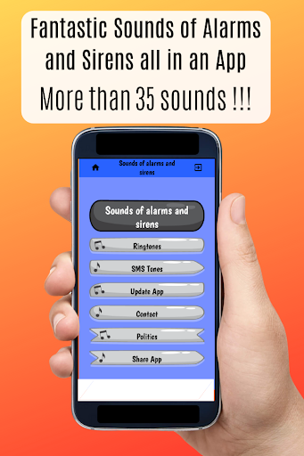 Android application Sounds of alarms and sirens. screenshort