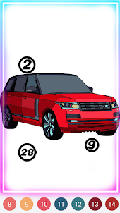 Cars Coloring by Number Book