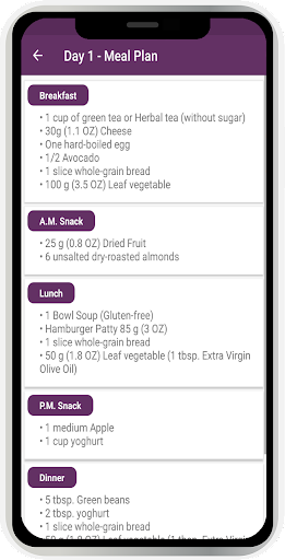 30-Day Weight Loss Meal Plan Screen 3