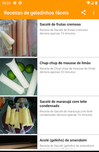 Receitas de geladinhos fáceis