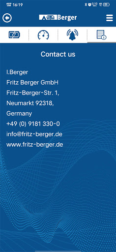 Android application Berger BT Lithium screenshort