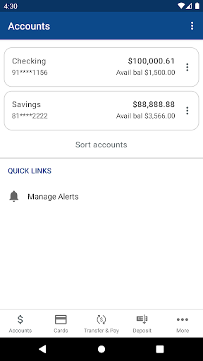 Sunwest Bank Mobile Banking Screen 3