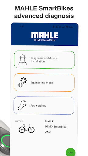 Android application SmartBike Lab screenshort