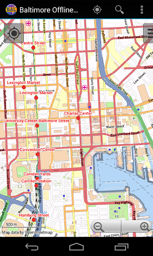 Baltimore Offline City Map Screen 2