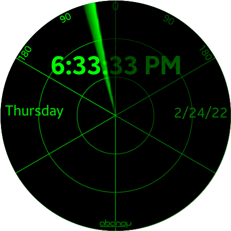 Android application Radar Watch Face screenshort