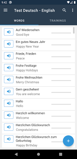 Vortaro - personal dictionary Screen 2
