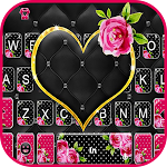 Cover Image of 下载 Lux Gold Black Heart Keyboard  APK