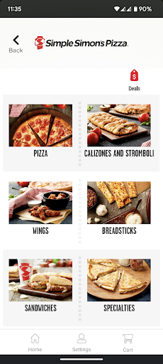 Screenshot of Simple Simon’s Pizza