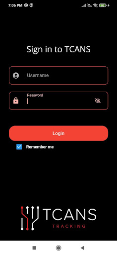 Android application TCANS Tracking screenshort