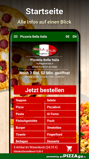 Pizzeria Bella Italia Frankfur Screen 2