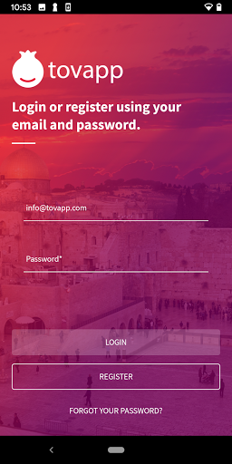 Android application tovapp screenshort