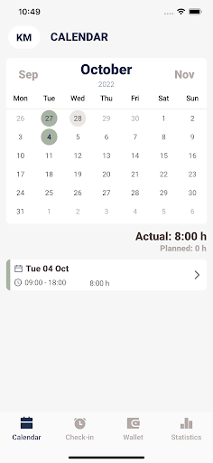 Android application Plan & Work screenshort