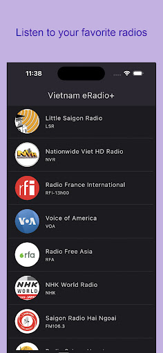 Aperçu de l'application