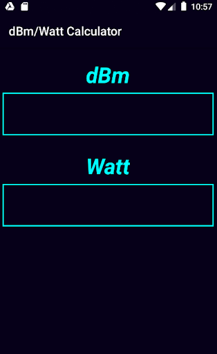 Android application dB/Watt Calculator screenshort