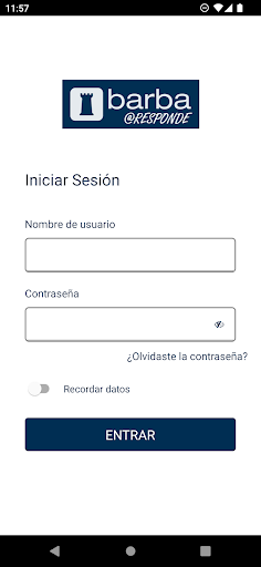 Android application BARBA@RESPONDE screenshort